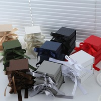 Boîte en carton personnalisée en forme de livre, marron, beige, blanc crème, pour boucles d'oreilles pendantes, bagues, colliers et clous d'oreilles