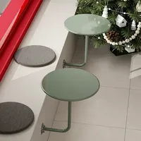 Tenture murale en métal rouge de style industriel moderne Table de petit-déjeuner Bureau à dessert peu encombrant pour le café, le thé et le lait Utilisation en magasin