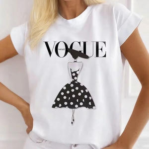 Camiseta Barata <span class=keywords><strong>de</strong></span> Manga Corta para <span class=keywords><strong>Mujer</strong></span> con Estampado Gráfico <span class=keywords><strong>de</strong></span> Amor Blusa Casual para Dama con Cuello Redondo Tops Suaves <span class=keywords><strong>de</strong></span> Trabajo - Product Image 5