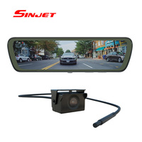 Cámara de salpicadero de retrovisor Sinjet WiFi de tipo separado, cámara de coche ancha de 1080P, cámara de salpicadero de espejo H6 de pantalla completa de 9,35 pulgadas para Ford