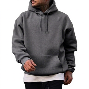 Sudadera con Capucha para Hombre, Color Sólido, 100% Algodón, Felpa, Corte Regular, Informal, con Bolsillo, Estilo Tejido, Personalizable - Product Image 1