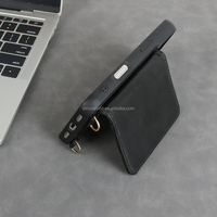 Étui de téléphone en cuir véritable avec porte-cartes, étui de téléphone à bandoulière de luxe pour iPhone 17 Pro Max