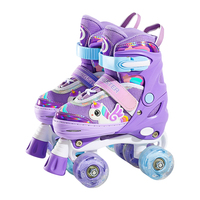 Chaussures de patins à roulettes à double rangée Nouveau design Chaussures de patins à roues alignées à roulettes entièrement clignotantes de haute qualité pour enfants