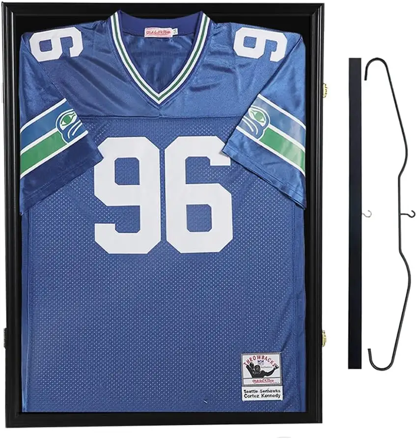 Jersey Frame Vitrine Shadow Box für Baseball Basketball Fußball Hockey Sport hemden Uniform 98% UV-Schutz Acrylglas