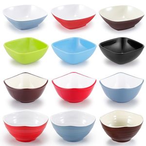 Melamine <b>Square</b> Bowls Solid Color <b>Set</b> For Restaurants And Hotels - Product Image 2