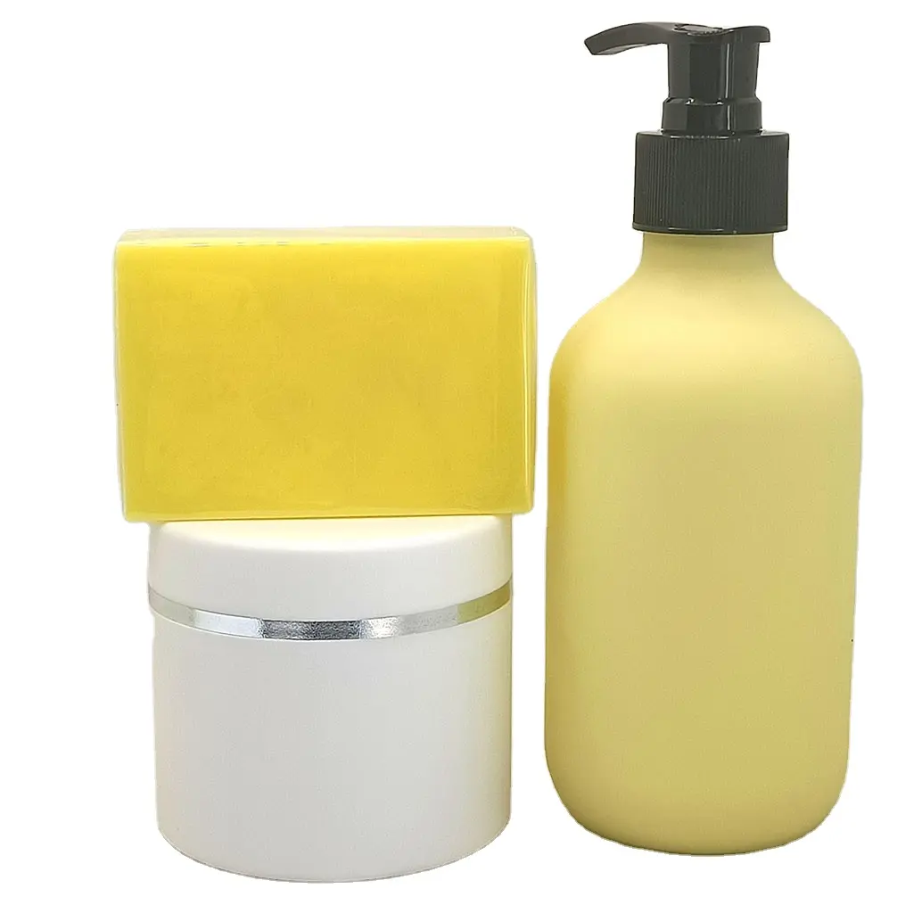 Ensemble éclaircissant au citron bonne odeur naturel sans effet secondaire lotion pour le corps + crème pour le visage + savon au citron hydratant