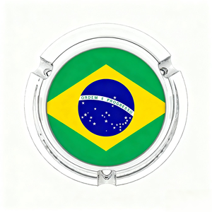 Cendrier en verre rond de 8,5 cm avec design de drapeaux nationaux personnalisés 2026, accessoire de fumeur souvenir - Product Image 5