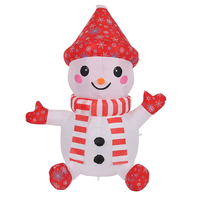 Bonhomme de neige gonflable de Noël de 1,2 m pour décoration de jardin extérieur, ornement de fête et accessoire de spectacle pour les fêtes d'hiver