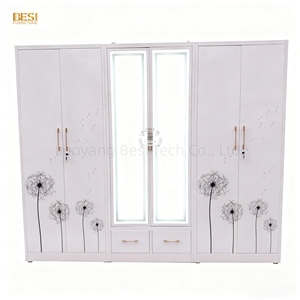 ตู้เสื้อผ้าเหล็ก 5 บาน สไตล์โมเดิร์น มินิมอล สำหรับห้องนอน เฟอร์นิเจอร์โรงแรม ตู้เหล็กแขวนผ้า สำหรับใช้ในบ้าน - Product Image 2