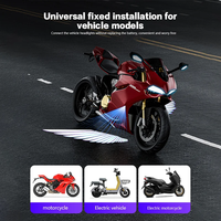 Système d'éclairage décoratif universel en aluminium pour moto, projecteur de sol à 2 lentilles, lumière de projection aile d'ange droite