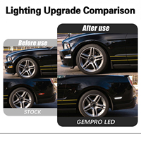 Lampu Sein LED Sequential Scan Side Marker Otomatis untuk Ford Mustang 2010 2014 Lampu Depan Lensa Bening Putih AR3Z 15A201 2 Pcs