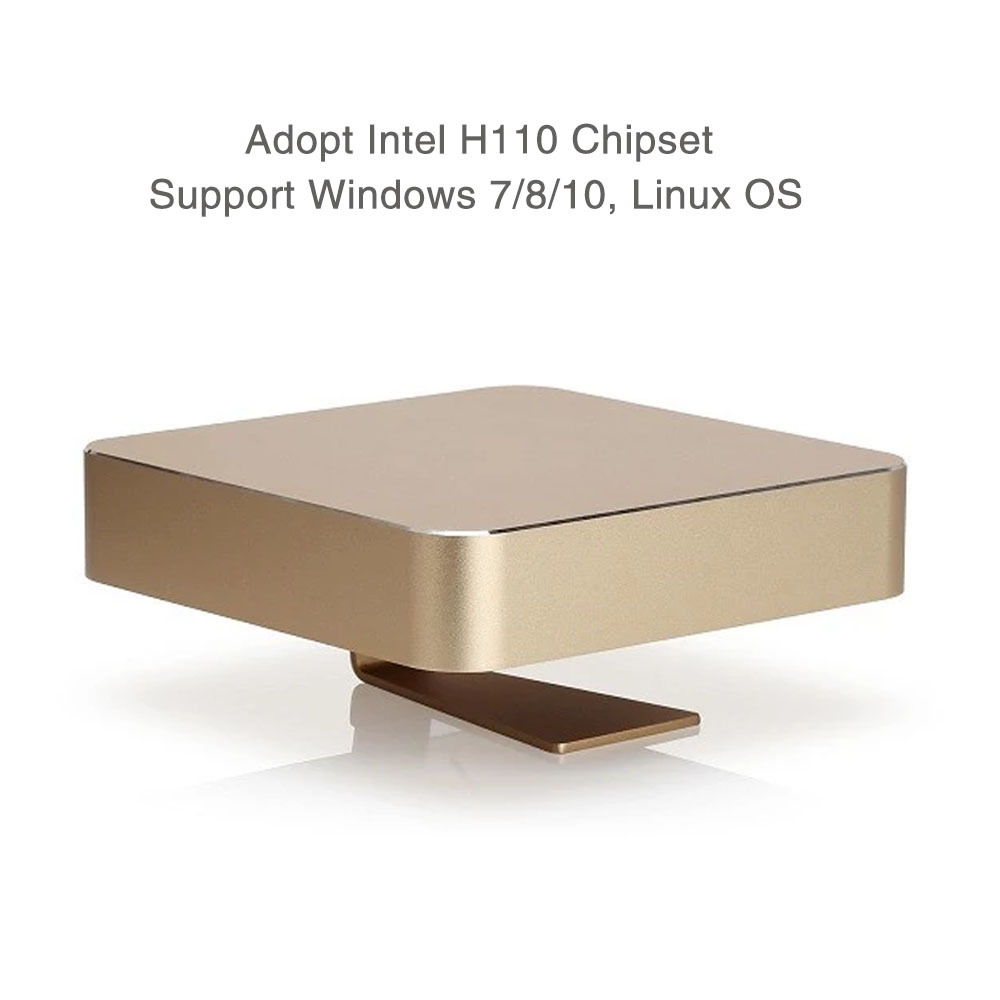 Gros ordinateur de bureau Intel CPU core i7 6700 rose or 4K double affichage mini pc avec 3 * HD-MI port