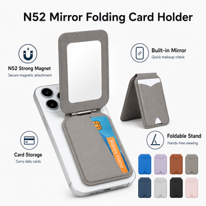 <span class=keywords><strong>Portafoglio</strong></span> Porta Carte in Pelle PU N52 con Supporto a Specchio Compatibile con iPhone 16 15, Magnete Potente, Vendita all'Ingrosso - Product Image 1
