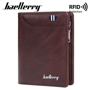 Baellerry Men's Short <b>Wallet</b> Black RFID Protection Vertical Zipper Coin And Bill <b>Holder</b> Everyday Use - Product Image 5