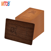 13,56 MHz respetuoso con el medio ambiente de madera RFID Key Card Wood MIFARE Classic 1K Key Cards para Hotel