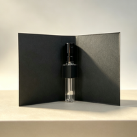 Flacon en verre rechargeable facile à installer, petit format (2 ml, 3 ml, 5 ml) avec pulvérisateur noir/blanc pour échantillon de parfum