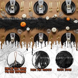 Guirlande d'aiguilles de pin artificielles noires Yingrunlong pour Halloween, 200 cm+, pour décorations intérieures et extérieures - Product Image 2