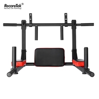 Barre de traction murale réglable multifonctionnelle, support de dips, capacité de charge 440 LBS, barre de traction inclinée pour entraînement du haut du corps à domicile