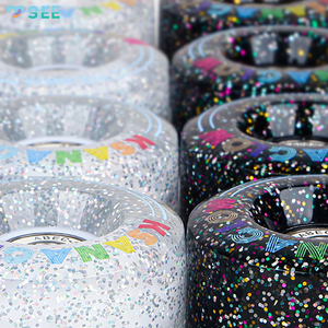 Seemore nhấp nháy Quad Con lăn Skate giày PU bánh xe Vòng bi cài đặt Quad ánh sáng lên trượt ván trượt con lăn Skate bánh xe - Product Image 3