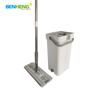 <span class=keywords><strong>Russe</strong></span> nouveau haute qualité 360 degrés rotatif Double face fixe avec pince en caoutchouc raclette vadrouille plate avec ensemble de seau - Product Image 4