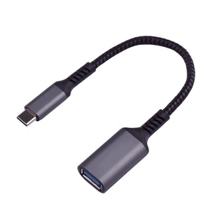 0,<span class=keywords><strong>2</strong></span> M Geflochten Langlebige Adapter Kabel OTG USB 3.0 Kabel Typ C für U festplatte/Festplatte/Tastatur - Product Image 5