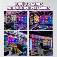 Jeu de lancer de balles aux couleurs fantaisie, équipement de stand commercial de kermesse et d'arcade, à monnayeur, avec distribution de tickets, pour centres commerciaux et parcs