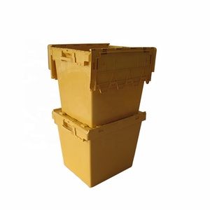 QS Heavy Duty Plastic Crates Nest Stackable Plastic Storage Containers Storage Boxes Logistics Transport Moving Crates for Sale