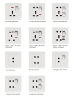Prise industrielle multifonctionnelle universelle USB à télécommande pour PC, type 86, blanche, pour usage domestique et hospitalier