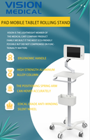 Station de travail médicale industrielle tout-en-un, chariot mobile multi-scénarios pour ordinateur portable, utilisation hospitalière, ABS