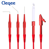 Kit de sondes arrière Cleqee P1920B, fils de test, fiche banane 4 mm vers pinces crocodiles, sonde de perforation pour multimètre, outils automobiles