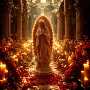 เทียนหอมรูปปั้นพระแม่มารีแบบซิลิโคนแม่พิมพ์ปูนปลาสเตอร์สบู่เทียนเครื่องมือเค้กแม่พิมพ์ตกแต่งบ้าน - Product Image 5