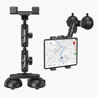 Support de tablette industriel robuste à double ventouse, col long, rotation réglable, pour camion et voiture, modèle exclusif