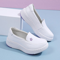 Chaussures blanches en cuir véritable super douces et légères pour infirmières, femmes, médecins, personnel hospitalier, chaussures de travail