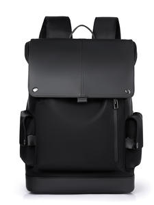 Custom Large Capacity PU Leather Zipper Laptop <b>Backpack</b> for Business Men College <b>Students</b> Waterproof Trendy USB Cover <b>Backpack</b> - Product Image 5