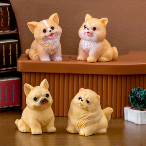 Cartoon Mini <b>Dog</b> Resin Figurine Miniatures Animal Cute Puppy Charm <b>Ornaments</b> for Landscape Decorations DIY Accessories - Product Image 5