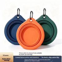 Bol pliable en silicone pour animaux de compagnie, pour chiens et chats - Bol de voyage pour nourriture et eau, grande capacité, pour l'extérieur
