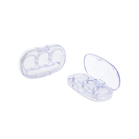Emballage cosmétique rectangulaire vide double couche de haute qualité pour poudre libre et fard à paupières, en plastique PS recyclable, sérigraphié