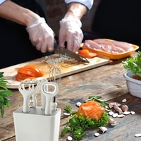 Vente chaude 6 pièces couteau de cuisine ouvre éplucheur ciseaux éplucheur ensemble avec support accessoires de cuisine outils Gadgets de cuisine intelligents