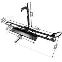 Hauteur réglable bras rembourré moto moto porte-moto support 2 ''attelage récepteur voiture arrière moto transportant matériau en acier