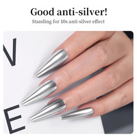 YULI 6g Gel Polish Chrome Effet Métallique Argenté 3D pour Ongles, Séchage Rapide (60s) pour Nail Art Professionnel