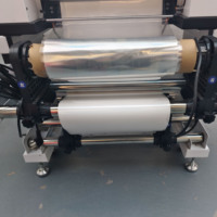 Impresora de inyección de tinta de tres cabezales F1080 todo en uno DTF para vidrio/cerámica/acrílico/PVC, tinta para etiquetas de cristal de 30 cm, rollo a rollo automático