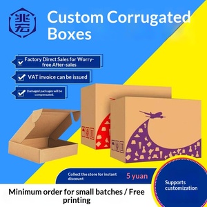 Cajas de Envío Corrugadas Impermeables Impresas Personalizadas para Logística y Pedidos Pequeños de Comercio Electrónico - Product Image 3