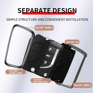 <span class=keywords><strong>Coque</strong></span> de clé de voiture <span class=keywords><strong>Toyota</strong></span> Hilux Corolla <span class=keywords><strong>Avensis</strong></span> Prado Fortuner RAV4 CHR, accessoires automobiles, étui de protection pour clé de voiture à distance - Product Image 3