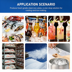 Générateur de glace en flocons sur mesure de grande capacité, refroidi par air, unité de glace d'eau douce pour l'industrie de transformation alimentaire - Product Image 4