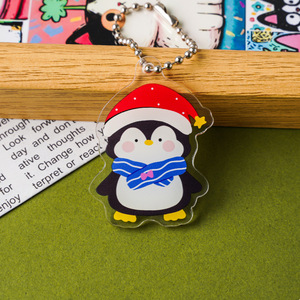 Pendentif décoratif pour sac à dos en acrylique avec image d'animal de dessin animé sélectionné avec soin, porte-clés léger, petit cadeau DIY - Product Image 3