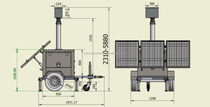 Chất lượng cao sv3150 di động năng lượng mặt trời Trailer tháp năng lượng mặt trời khẩn cấp CCTV hệ thống giám sát Trailer cho khai thác mỏ - Product Image 6