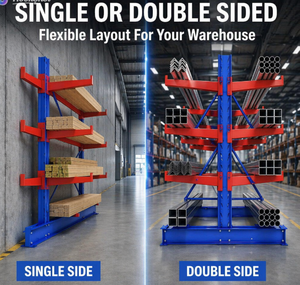 Factory Direct Industrial Cantilever Rack with Guardrail for Storage - Product Image 6