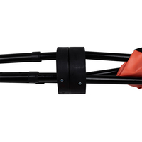 Tabouret en métal à trois pieds orange Chaise pliante rétractable portable à 360 degrés Portant avec caractéristiques en polyester pour la chasse