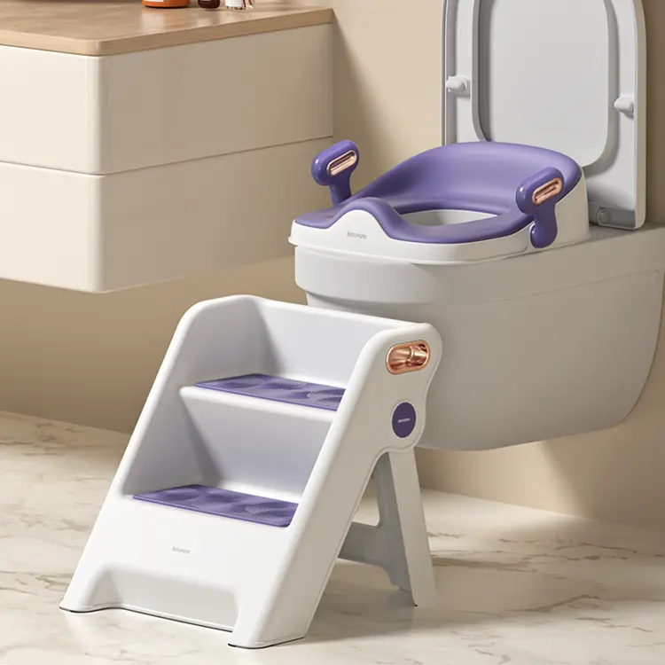 BababMama Toilet Tools Purple Non-slip Safety seat Handrails Toilet Adapter Baby Potty Seat