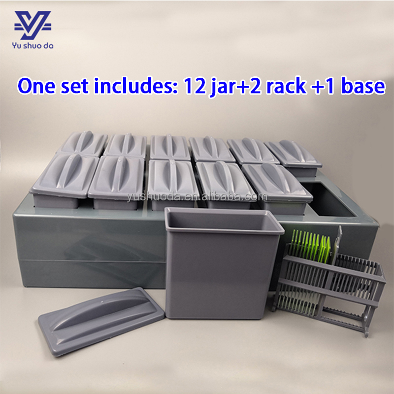 Plastic Slide Staining Rack - 24-Slot Acid Resistant Lab Tool